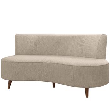 Imagem de Sofá Chaise Living 2 Lugares 135cm para Sala Istambul K01 Linho Bege - Lyam Decor