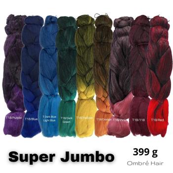 Imagem de Super Jumbão Ser Mulher Ombré Hair Cabelo Para Tranças Box Braids Jumbão Degradê Twist Dread Lock Pacote 399 Gr 65 cm