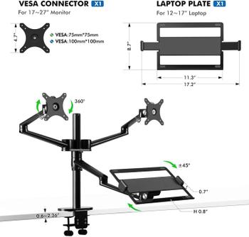 Imagem de Suporte/Braço Articulado P/2 Monitores E Notebook