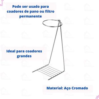 Imagem de Suporte Para Coador Filtro De Café Grande Arame Mariquinha