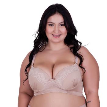 Imagem de Sutiã Plus Size Bojão com Detalhe em Renda Soutien Reforçado Carol