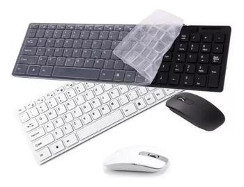 Imagem de Tecnologia Avançada Bluetooth: Kit Teclado e Mouse Bluetooth Slim 2.4 GHz