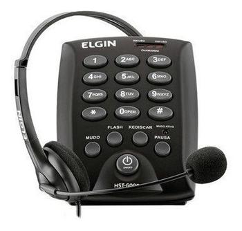 Imagem de Telefone Headset Telemarketing Telefonista Elgin 6000 Top