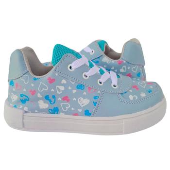 Imagem de Tênis Feminino Infantil Sapato Menina Aniversário Macio Leve Escolar Presente Jogging Shoes Kids Coração