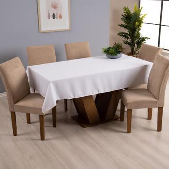 Imagem de Toalha de Mesa Basic 1 Peça 2,50m x 1,40m 8 Lugares 100% Poliéster Tecido Oxford