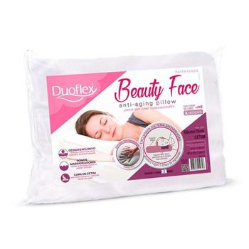 Imagem de Travesseiro Viscoelástico Beauty Face BF3100 Antirrugas c/ Capa de Cetim p/Fronha (50x70) - Duoflex