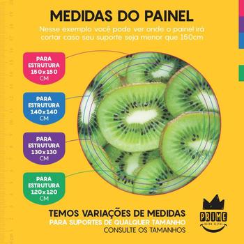 Imagem de Trio Capa Cilindro + Painel Redondo Frutas Tecido 1,50M