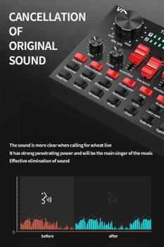 Imagem de V8S Mobile Phone Microphone Live Usb External Sound Card For Mobile Computer Audio Interface Sound Card With Bluetooth I