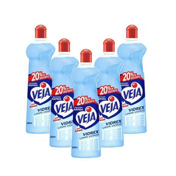 Imagem de Veja Vidrex - Limpa Vidros Squeeze - 500Ml Kit 5