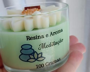 Imagem de Vela Aromática /Flor Margarida / Meditar / R&A Resina e Aroma