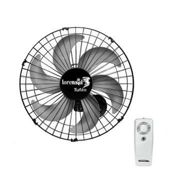 Imagem de Ventilador de Parede Com Controle Remoto Tufão 50cm Preto Bivolt Loren Sid