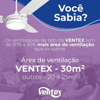 Imagem de Ventilador de teto yris 150w branco 3 pás mogno 127v ventex