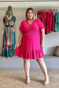 Imagem de Vestido Curto Laise Pink Plus Size