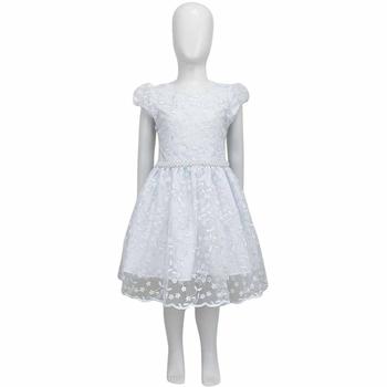 Imagem de Vestido Infantil Daminha Casamento Com Renda Branco