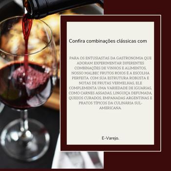 Imagem de Vinho Argentino Malbec Frutos Rojos, Vinho Suave, Vinho