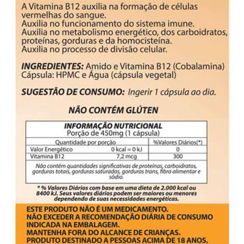 Imagem de Vitamina b12 cobalamina 1 cápsula ao dia 60 cápsulas - duom