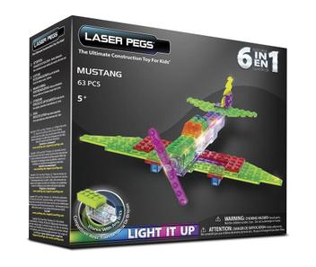 AviÃ£o Mustang 6 em 1 Zippy Do Laser Pegs