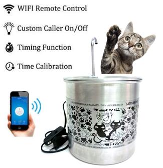 BEBEDOURO PARA GATOS ALUMINIO 1700 ML com WIFI - Gato online