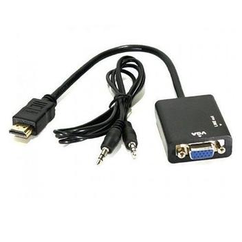 Cabo Adaptador Conversor HDMI X VGA com Audio 15 CM - Importado