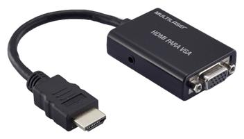Cabo Conversor HDMI para VGA com Saída de áudio Multilaser -