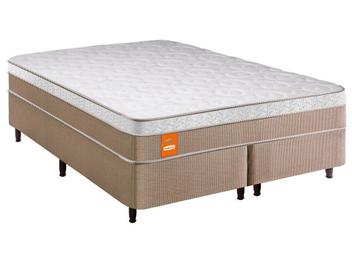 Cama Box Queen Size (Box + Colchão) Celuplás Mola - Vanille Softgel