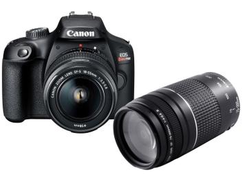 Câmera Digital Canon Semiprofissional - EOS Rebel T100 + Lente Zoom Telefoto 75-300mm