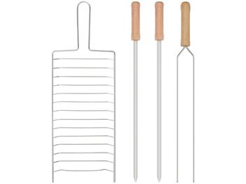 Churrasqueira à Carvão Mor Califórnia Desmontável - com Grelha e 3 Espetos