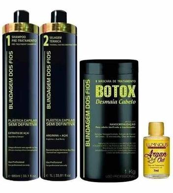 Combo Blindagem Dos Fios Plastica Semi Definitiva E Botox + Oleo