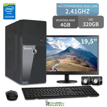 Computador com monitor 19,5 intel dual core 4gb hd 320gb 3green triumph business desktop - Bel micro