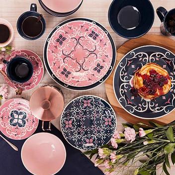 Conjunto de Xicara de Chá com Pires 6 Peças Oxford Linha Hana
