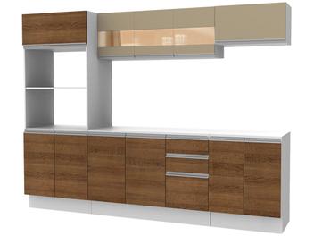 Cozinha Compacta Madesa Smart G20073097G - com Balcão 12 Portas 2 Gavetas MDF - Magazine Ofertaesperta