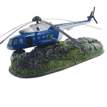 Enfeite Helicoptero Em Resina - Aquaria