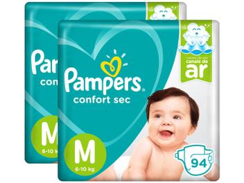 Fralda Pampers Confort Sec Tam. M - 6 a 10kg 188 Unidades - Magazine Ofertaesperta