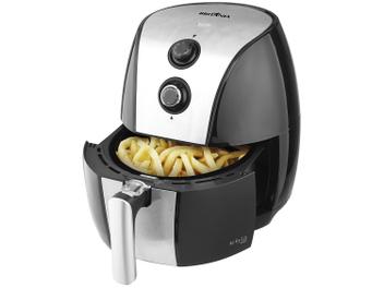 Fritadeira Elétrica Sem Óleo/Air Fryer Britânia - Air Fry BFR02PI Preta e Cinza 3,2L com Timer