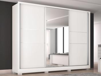 Guarda-roupa Casal 3 Portas de Correr 3 Gavetas - Europa Maranello 11617.1 com Espelho