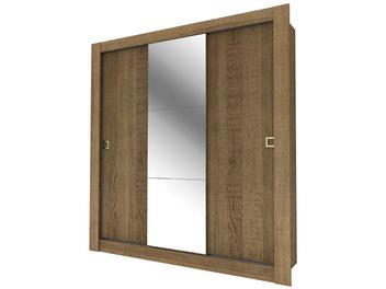 Guarda-roupa Casal 3 Portas de Correr Madesa - City 1056-1E com Espelho Menor preço em Guarda-roupa Casal 3 Portas de Correr Madesa - City 1056-1E com Espelho