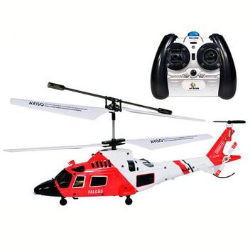 Helicóptero Falcão com Controle Remoto e Luz 3 Canais - Art brink