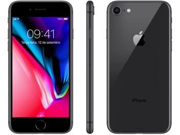iPhone 8 Apple 256GB Cinza Espacial 4G Tela 4,7” - Retina Câm. 12MP + Selfie 7MP iOS 11