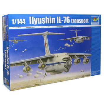 Kit de Montar Avião Ilyushin IL-76 Transport 1:144 Trumpeter