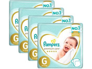  Kit Fraldas Pampers Premium Care (M/G/XG/XXG)
