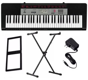 Kit Teclado Musical CTK-1500 Casio + Fonte + Bolsa+ Suporte