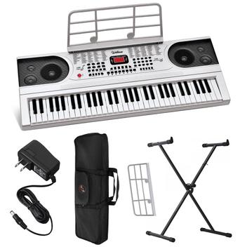 Kit Teclado Musical Estudante STK 61 Teclas 5 Oitavas - WALDMAN