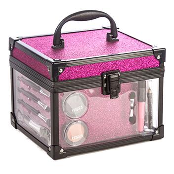 Maleta de Maquiagem Clear Pink Fenzza