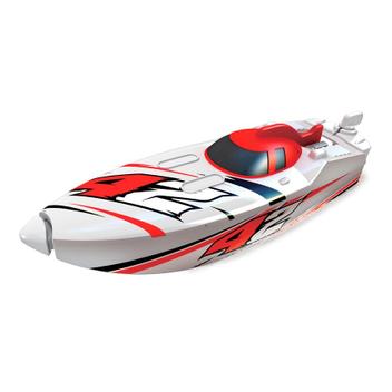 Micro Boats Blister - Lancha Motorizada Branco e Vermelho 42 - DTC 4112