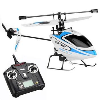 Mini Helicoptero V911 Completo 4ch -controle 2.4ghz Azul - Wltoys