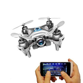 Mini Nano Drone Cheerson Com Camera Visão Tempo Real Cx10w Prata