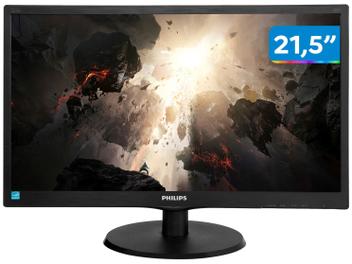Monitor para PC Full HD Philips LED Widescreen - 21,5” V5 223V5LHSB2 Menor preço em Monitor para PC Full HD Philips LED Widescreen - 21,5” V5 223V5LHSB2