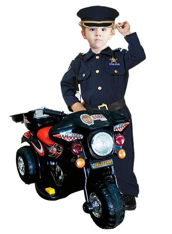 Moto ElÃ©trica Infantil Triciclo ElÃ©trico BZ Cycle Preto com luz de farol e sirene Barzi Motors