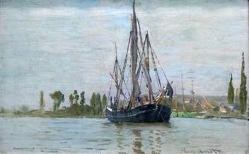 Navio de Pesca - Claude Monet - Tela 60x96 Para Quadro - Santhatela