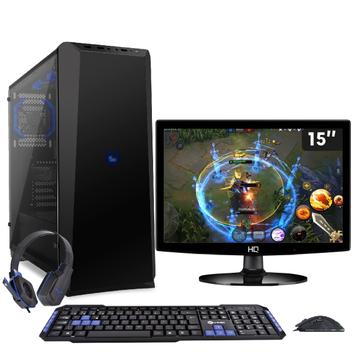 Pc gamer com monitor 15 amd quad core a8 7600 8gb hyperx hd 1tb radeon r7 3green titan - Bel micro